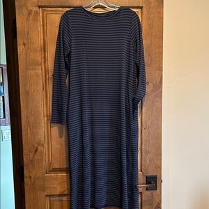 Cut Loose Midnight Blue Striped Long Sleeve Dress